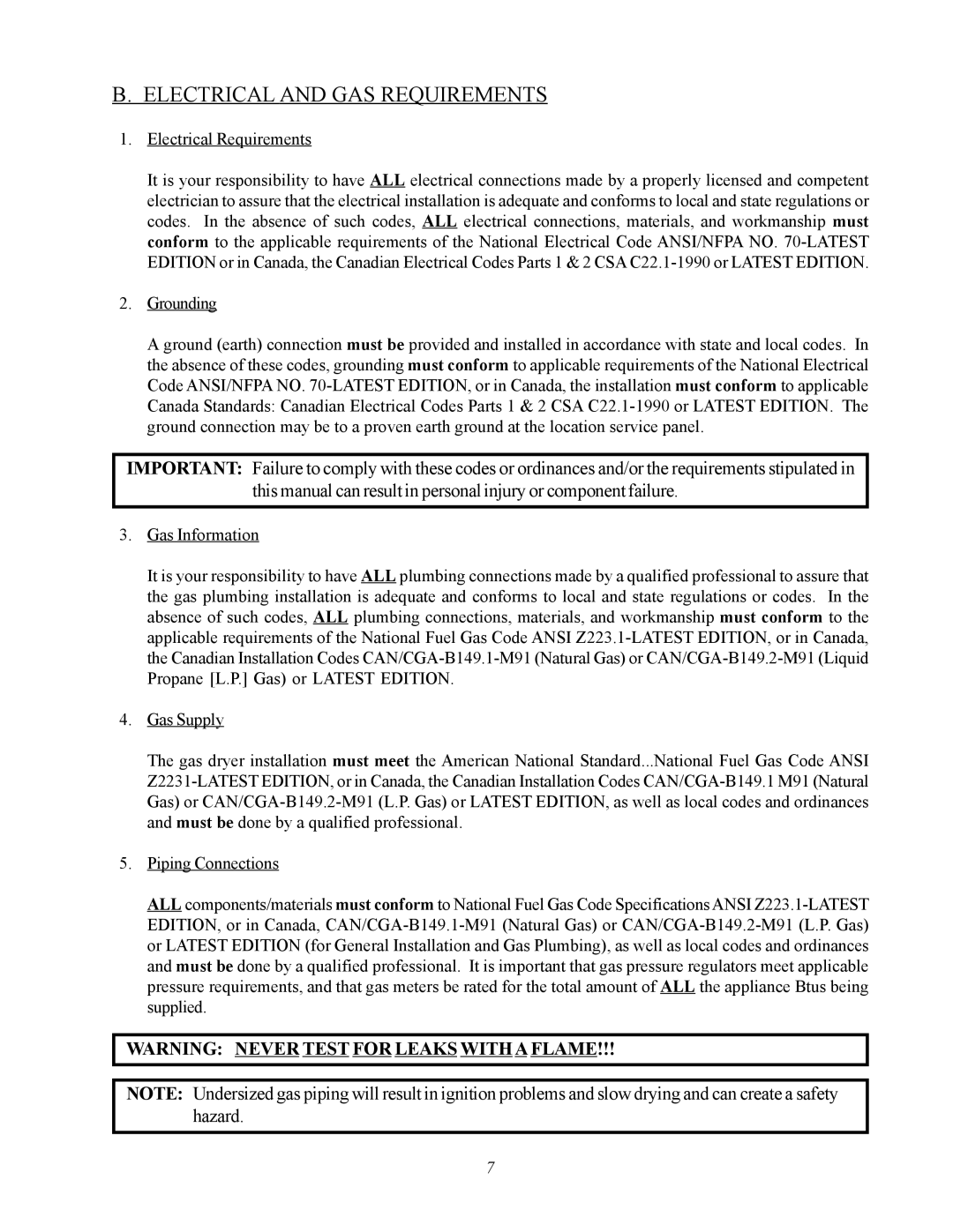 ADC AD-360X2 manual Electrical and GAS Requirements, Electrical Requirements 