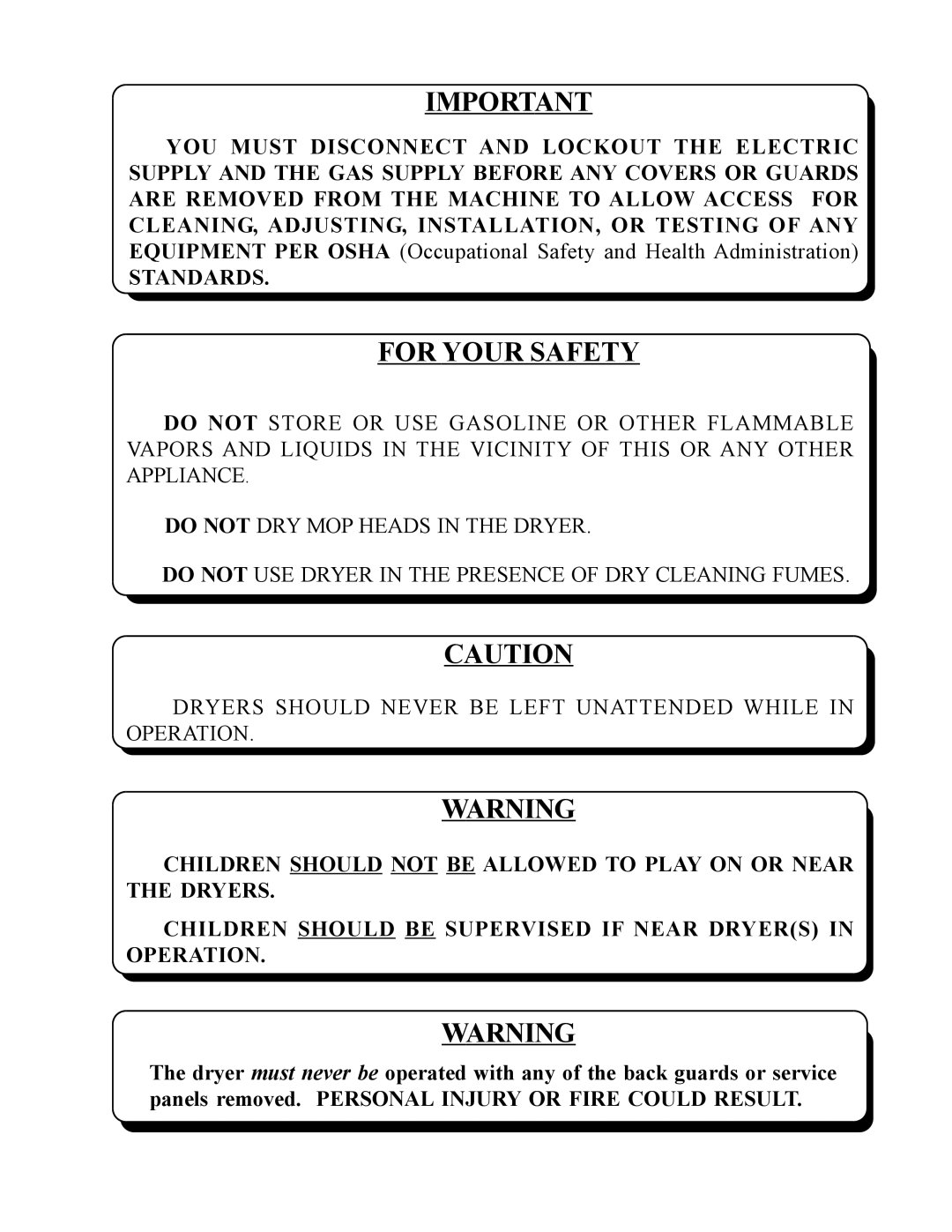 ADC AD-360X2 manual For Your Safety 