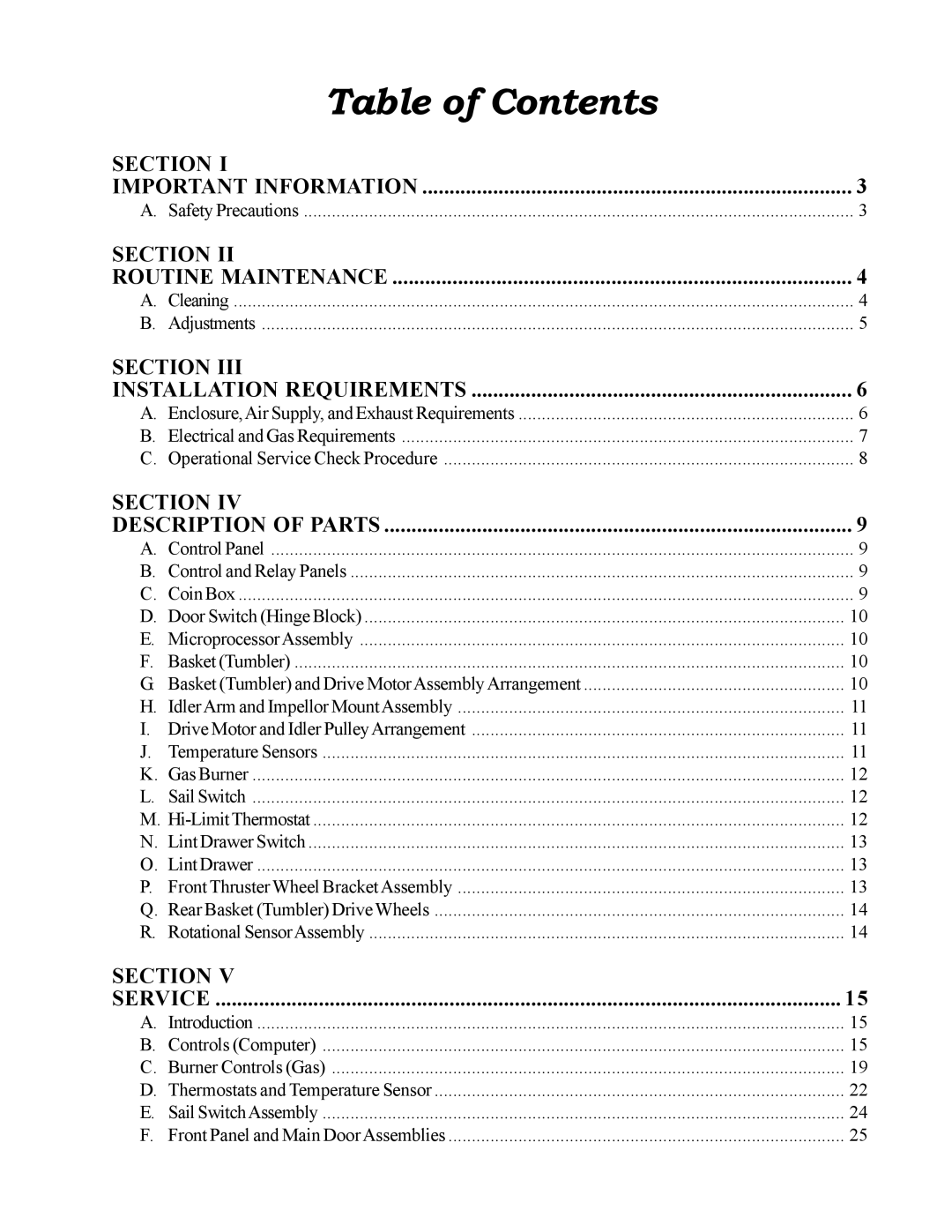 ADC AD-360X2 manual Table of Contents 