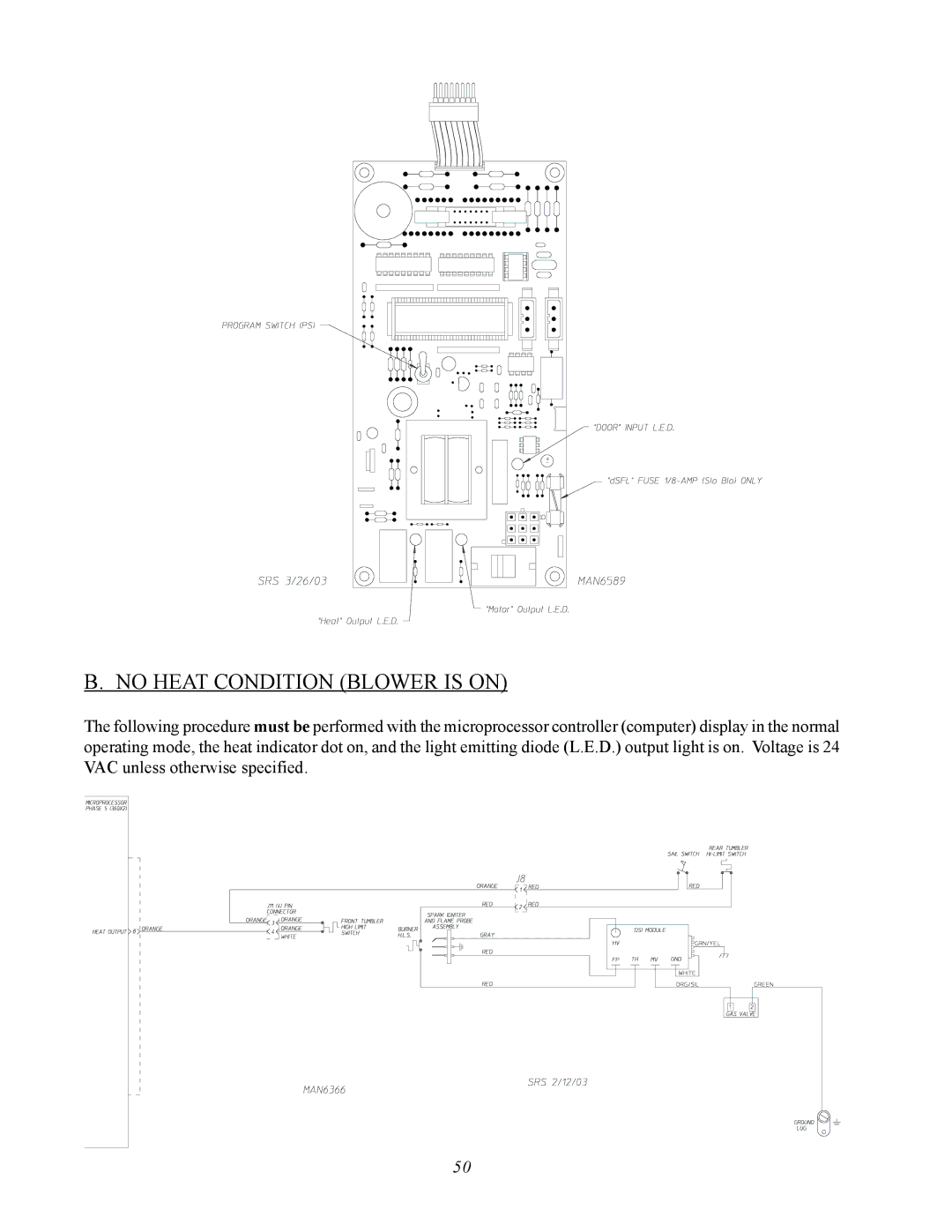 ADC AD-360X2 manual No Heat Condition Blower is on 