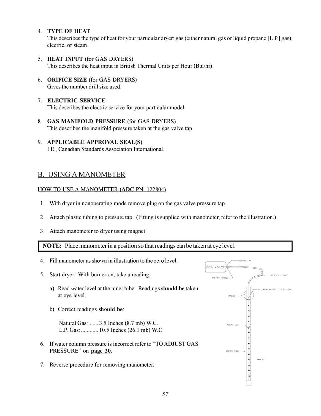 ADC AD-360X2 manual Using a Manometer, HOW to USE a Manometer ADC PN 