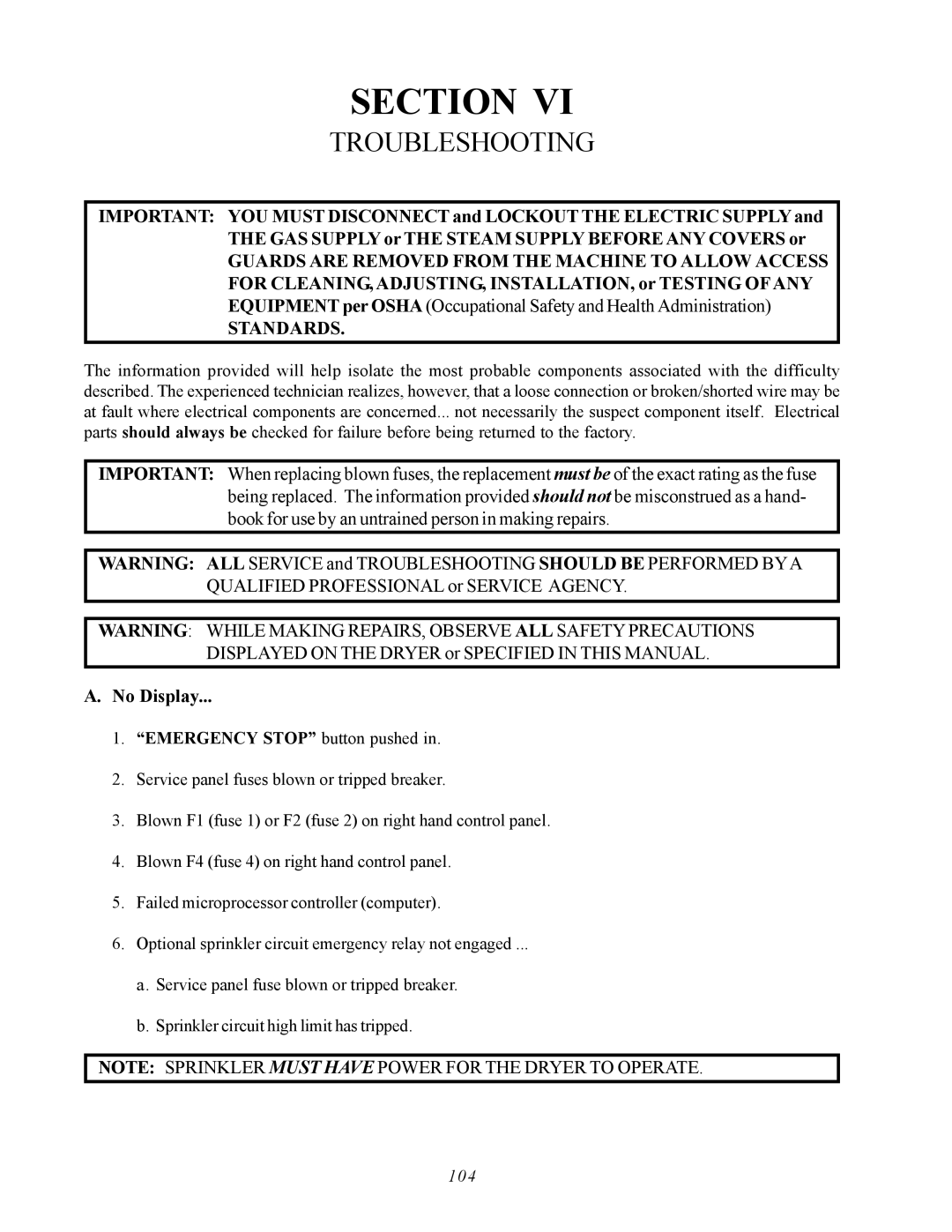 ADC AD-410 service manual Troubleshooting 