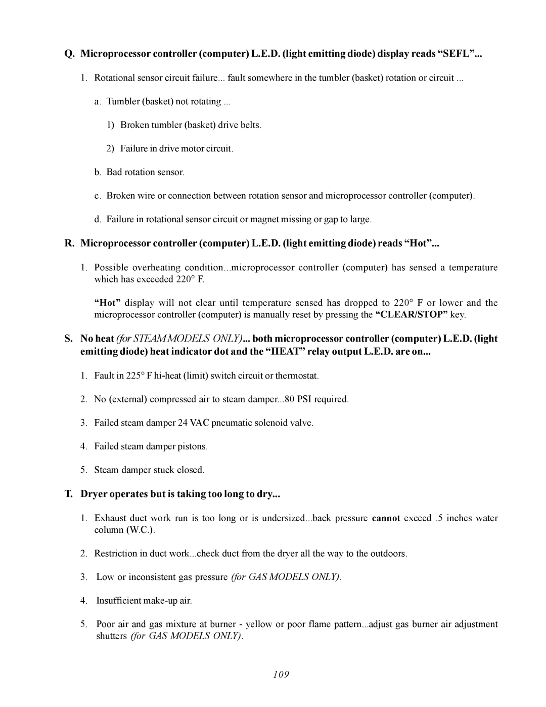 ADC AD-410 service manual Dryer operates but is taking too long to dry 