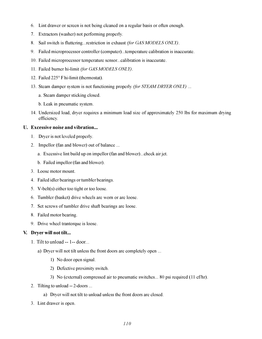 ADC AD-410 service manual Excessive noise and vibration 