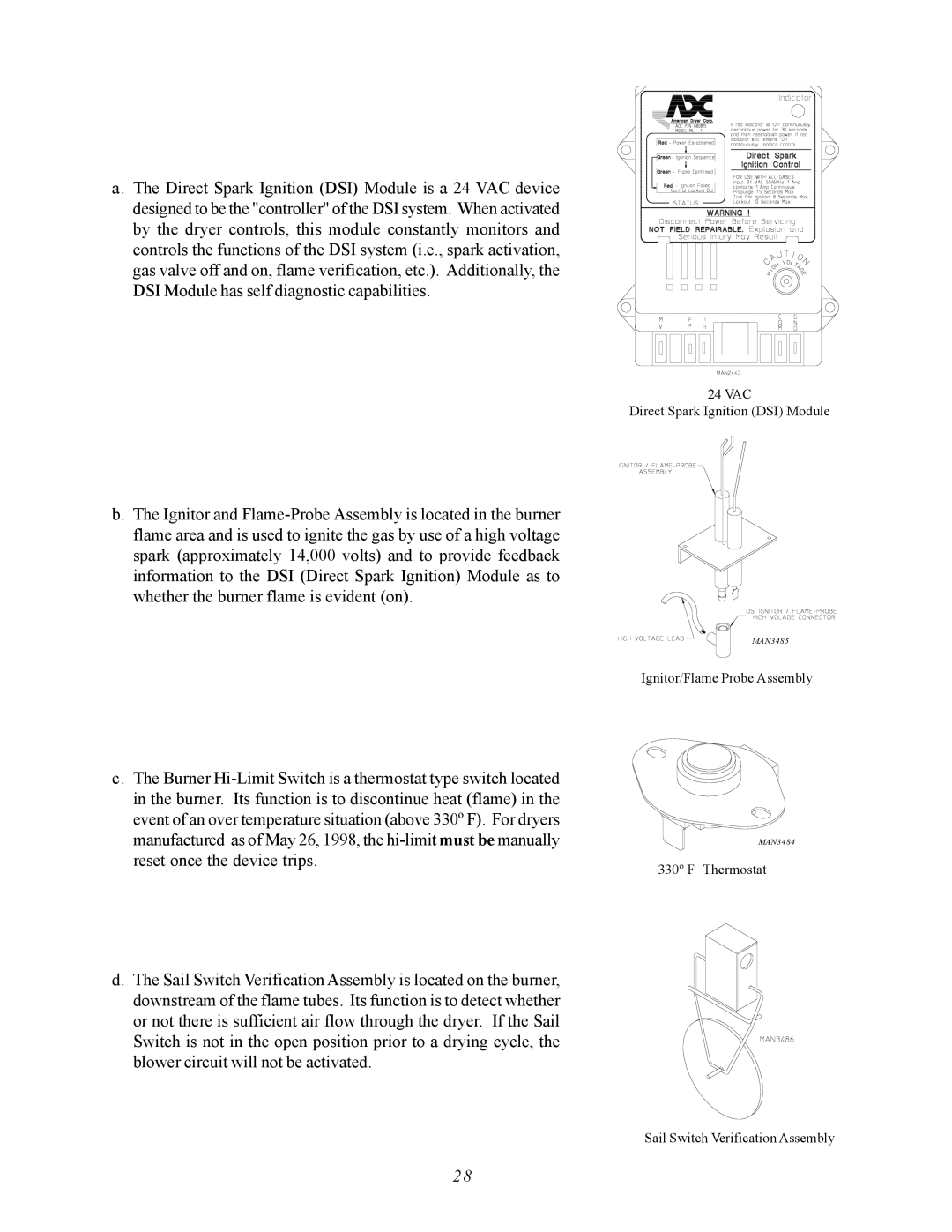 ADC AD-410 service manual VAC Direct Spark Ignition DSI Module 