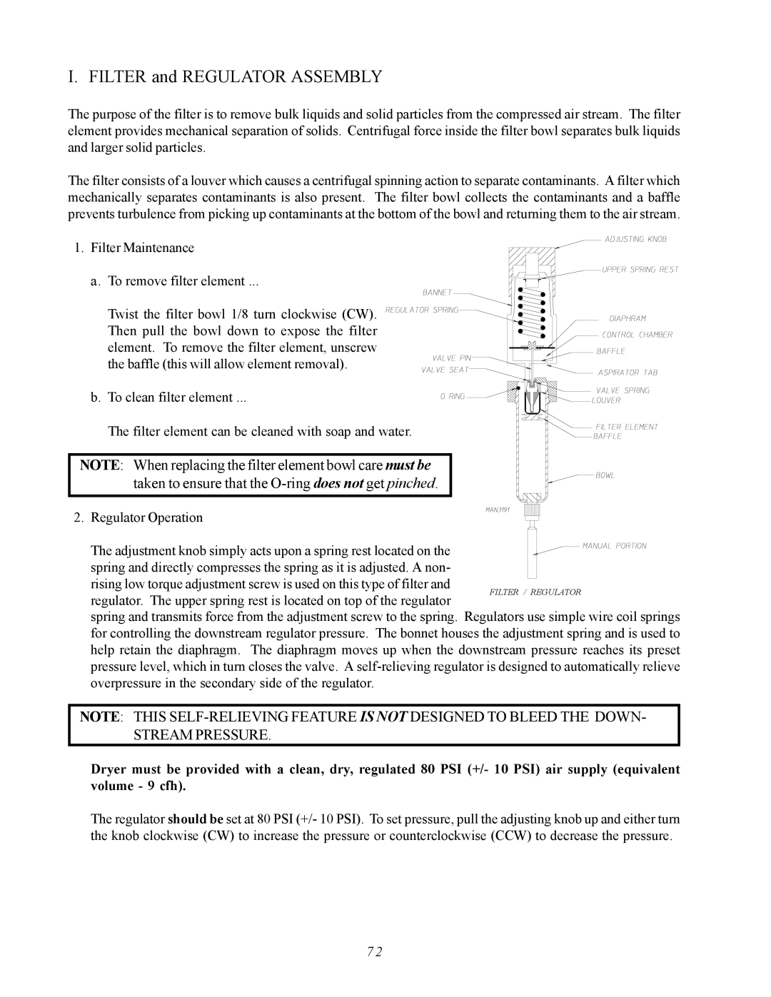 ADC AD-410 service manual Filter and Regulator Assembly 