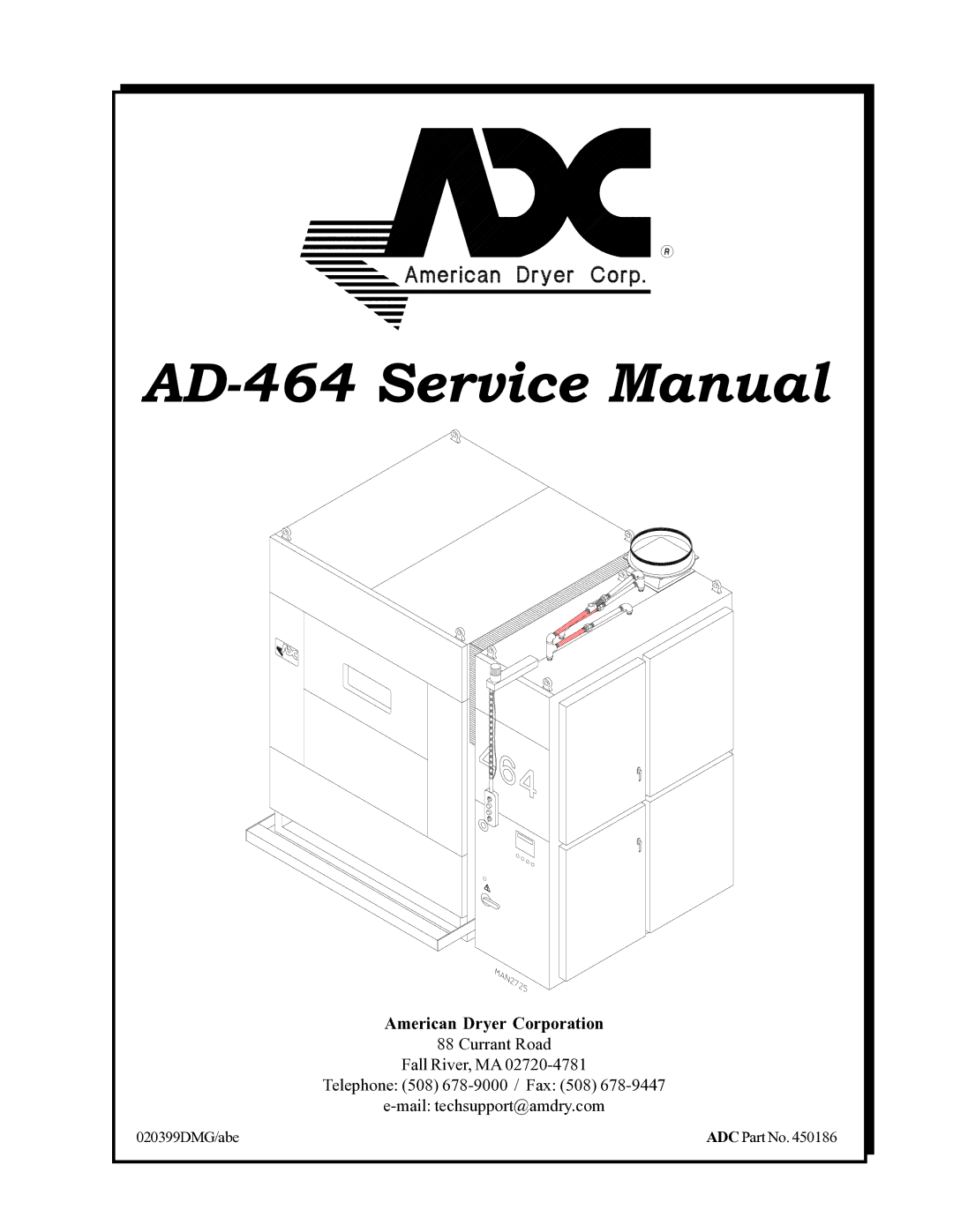 ADC AD-464 service manual American Dryer Corporation 