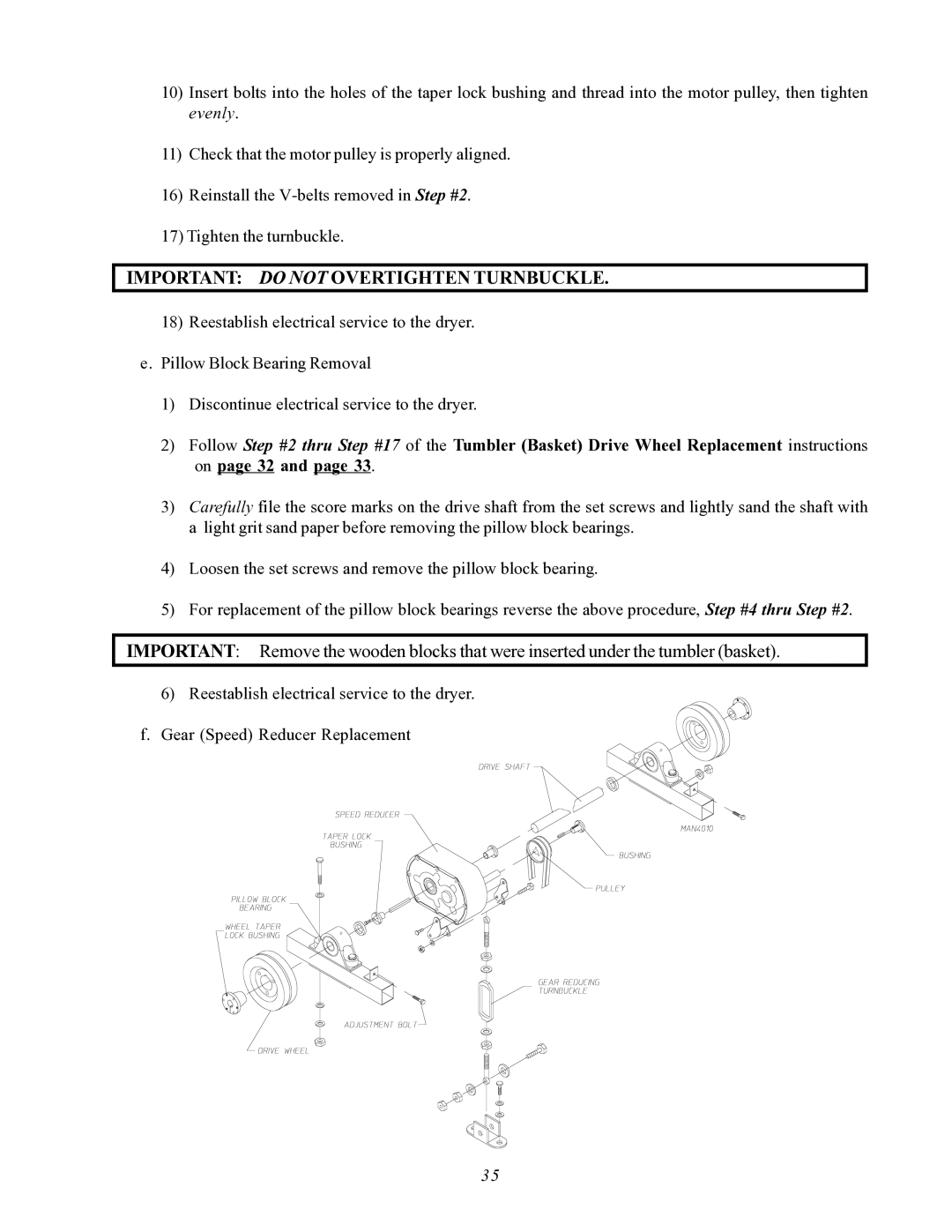 ADC AD-464 service manual Important do not Overtighten Turnbuckle 