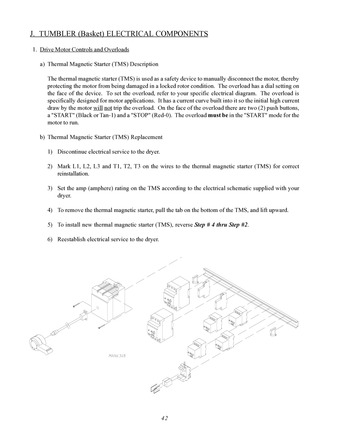 ADC AD-464 service manual Tumbler Basket Electrical Components 