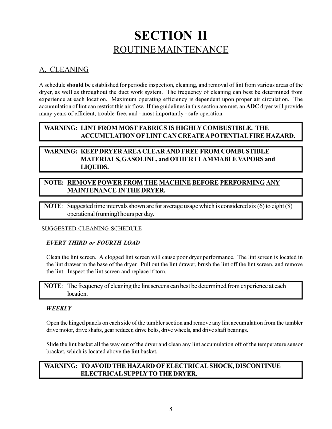 ADC AD-464 service manual Routine Maintenance, Cleaning, Liquids 