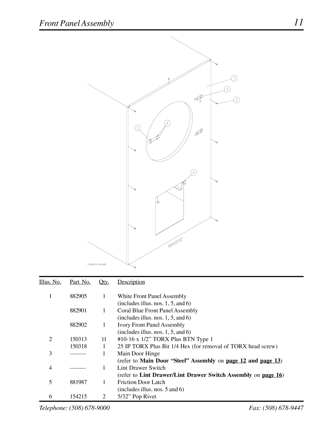 ADC AD-758DV manual Front Panel Assembly 