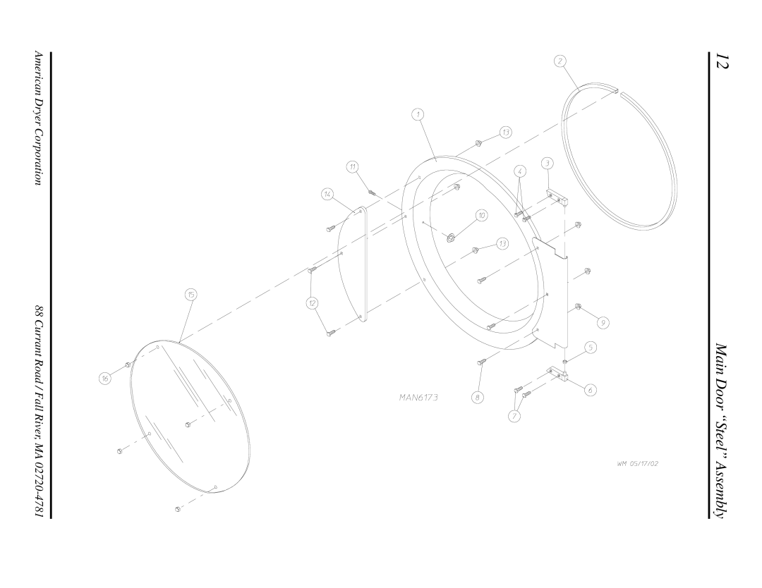 ADC AD-758DV manual Main Door Steel Assembly 