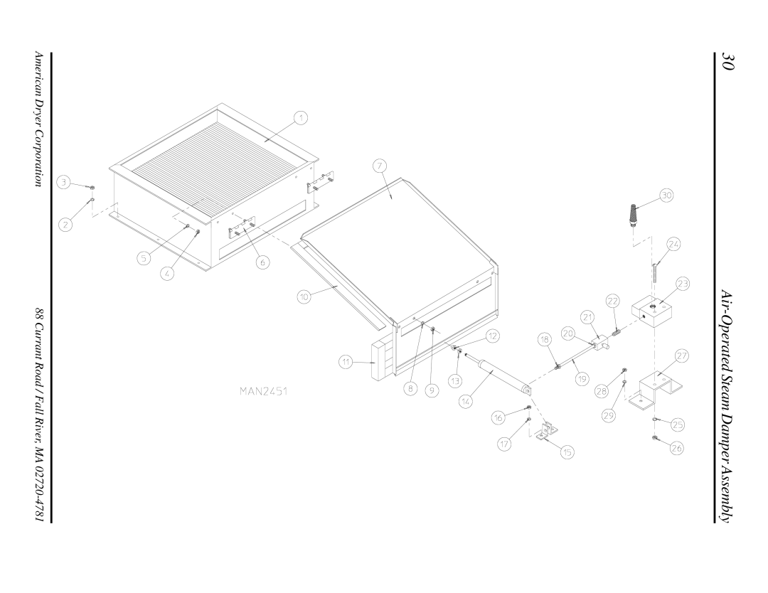 ADC AD-758DV manual Air-Operated Steam Damper Assembly 