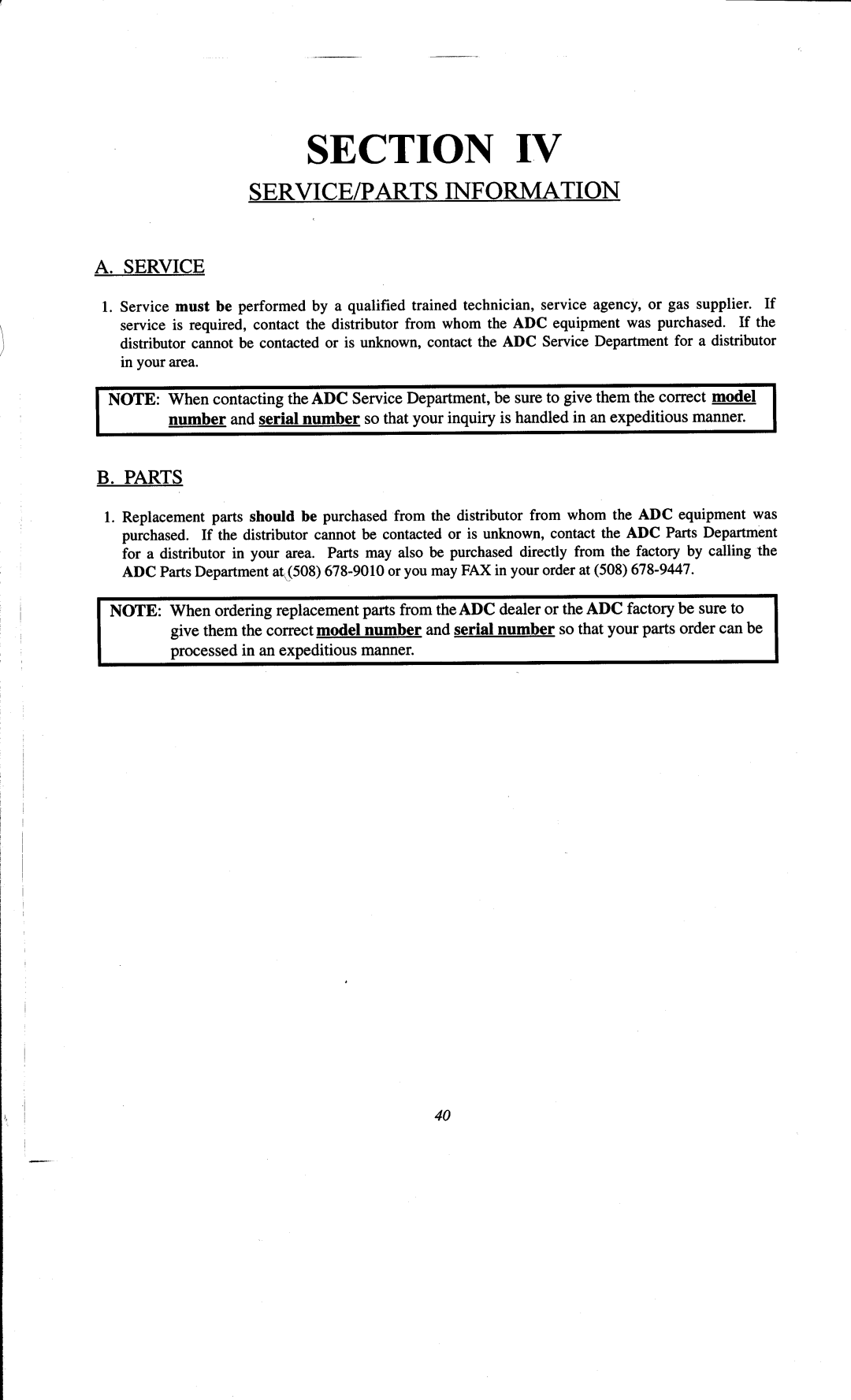 ADC AD-78 manual 