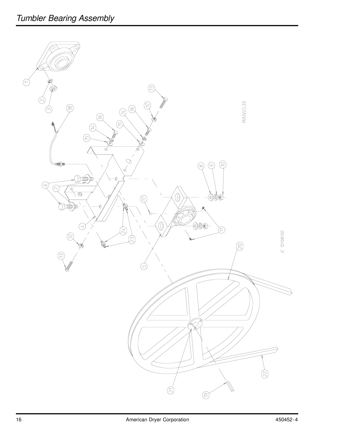 ADC AD-81 manual Tumbler Bearing Assembly 