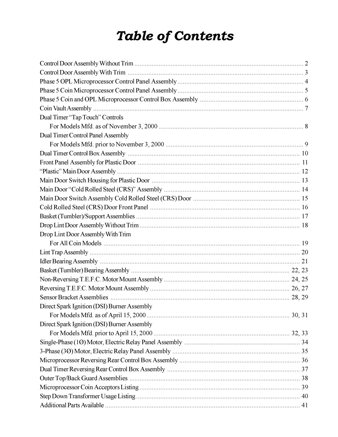 ADC ADG-758 manual Table of Contents 