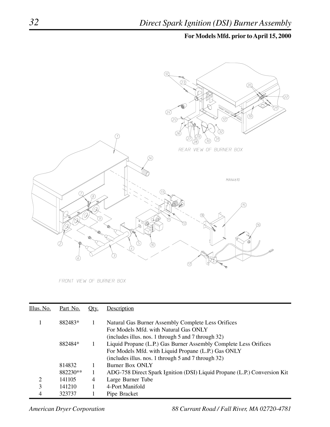 ADC ADG-758 manual For Models Mfd. prior to April 15 