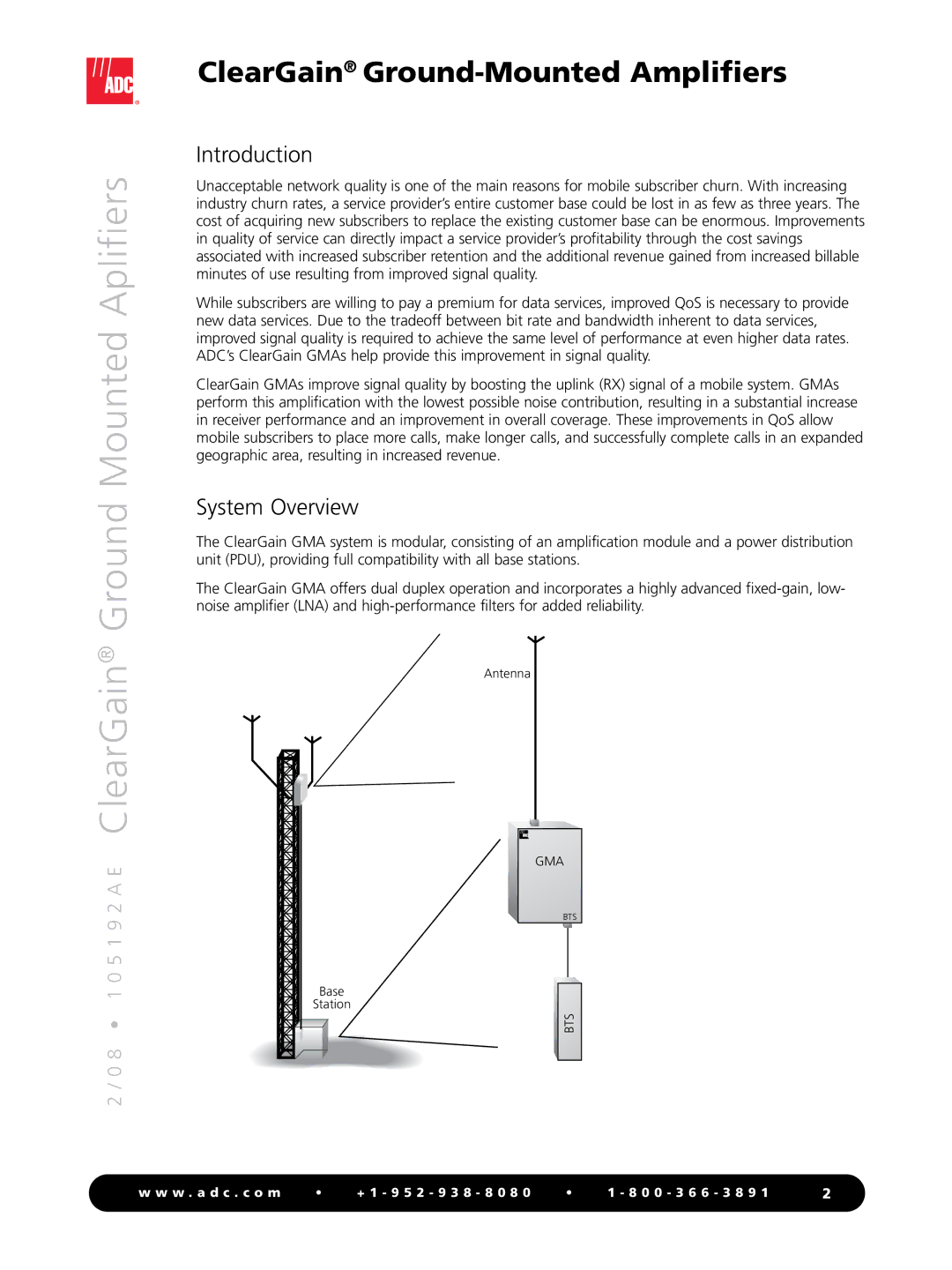 ADC ClearGain manual Introduction, System Overview 