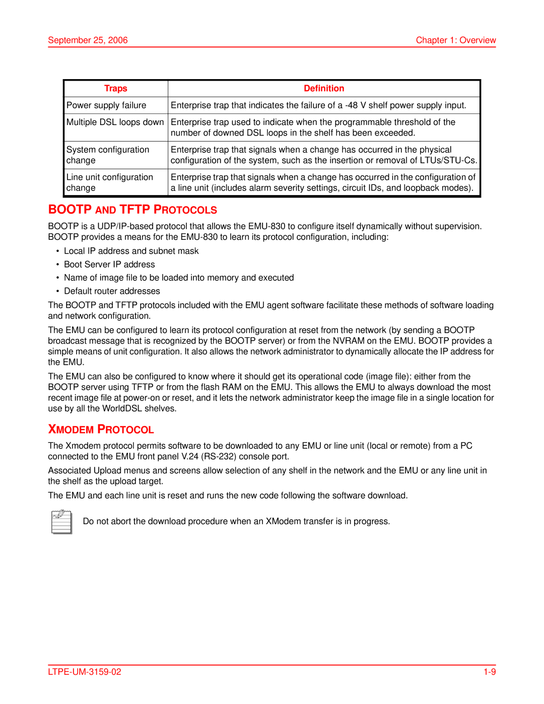 ADC EMU-830 user manual Bootp and Tftp Protocols, Xmodem Protocol 