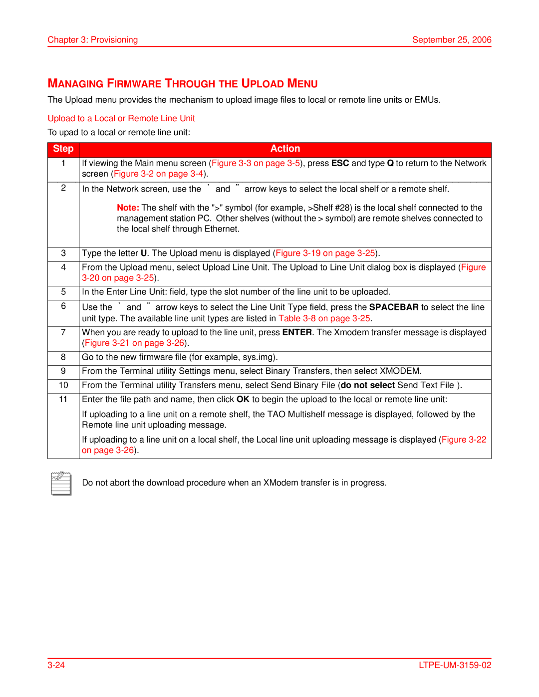 ADC EMU-830 user manual Managing Firmware Through the Upload Menu, Upload to a Local or Remote Line Unit, Screen -2 on 