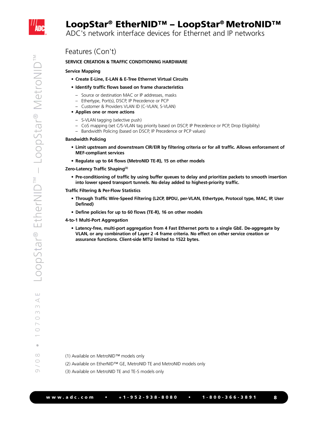 ADC EtherNID, MetroNID manual Applies one or more actions 