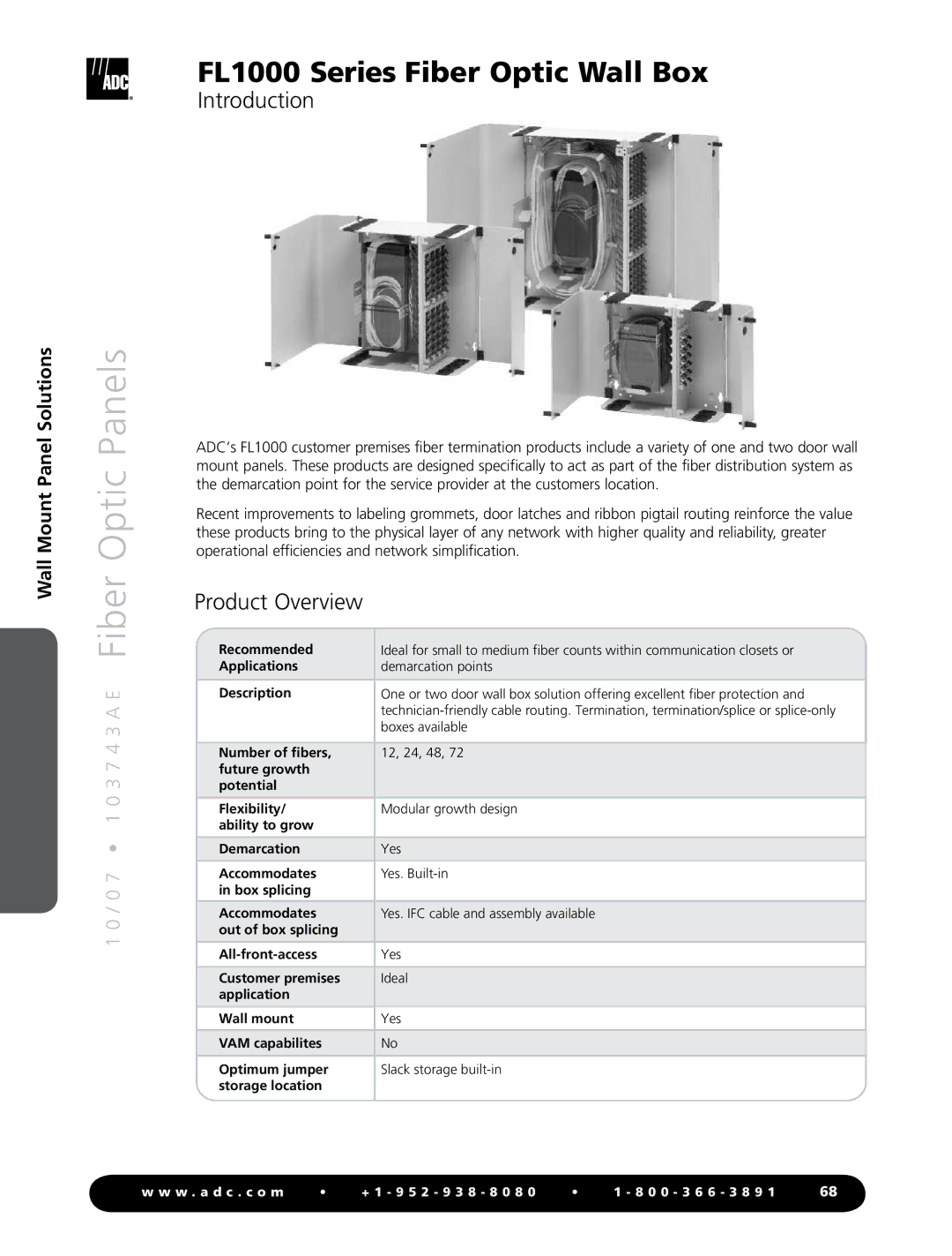 ADC FL1000 Series manual Introduction, Product Overview 