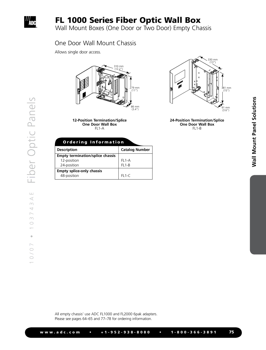 ADC FL1000 Series manual Allows single door access 