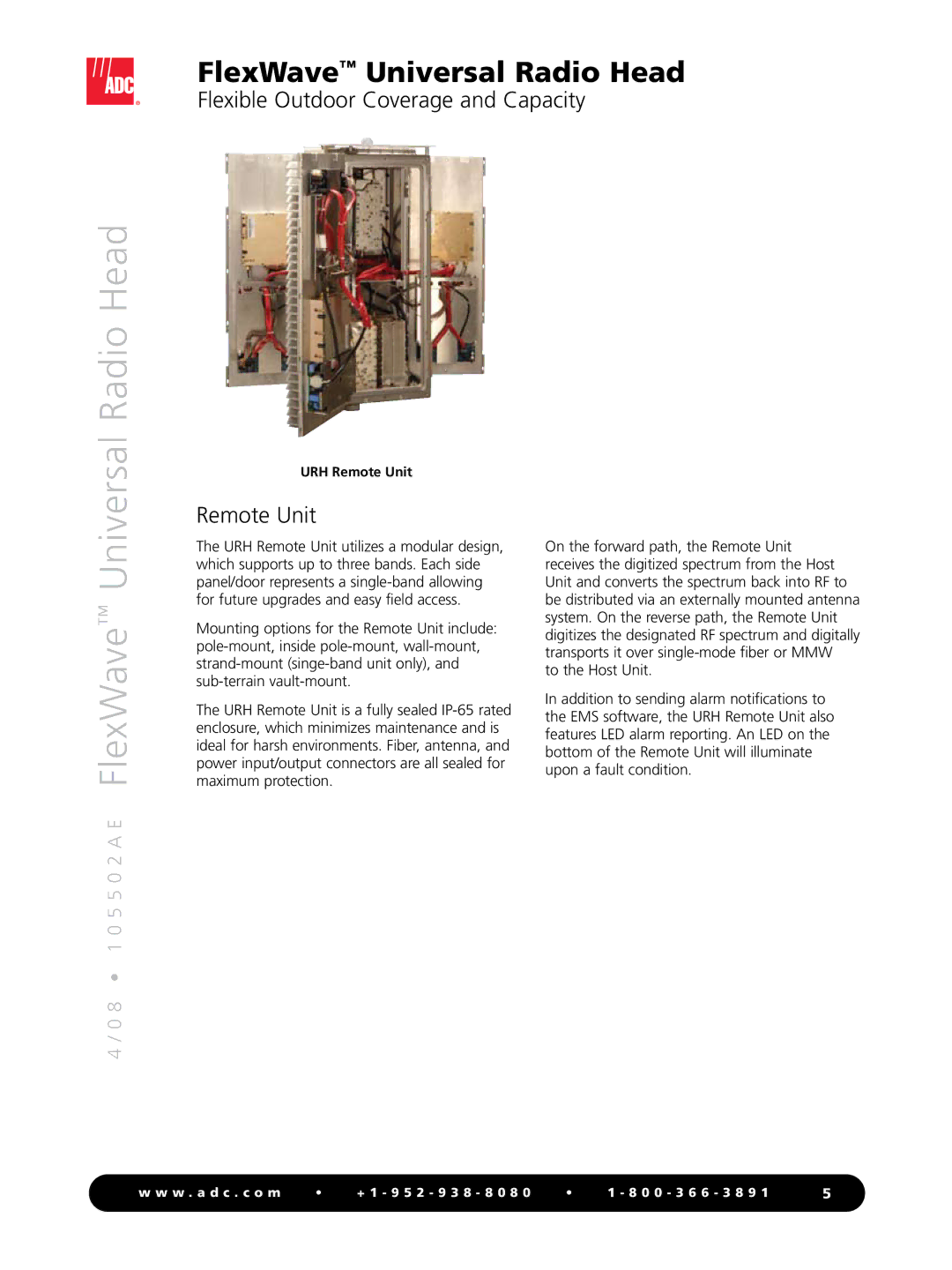 ADC FlexWave manual Remote Unit 