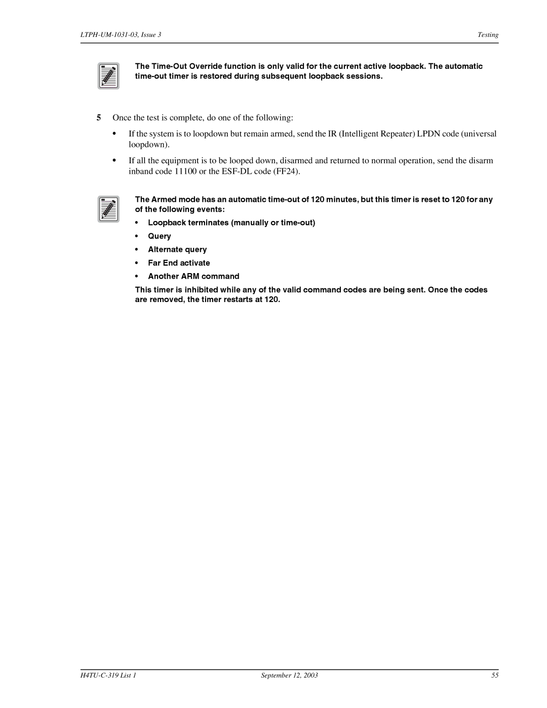 ADC H4TU-C-319 List 1 Line Unit, HDSL4 user manual LTPH-UM-1031-03, Issue 