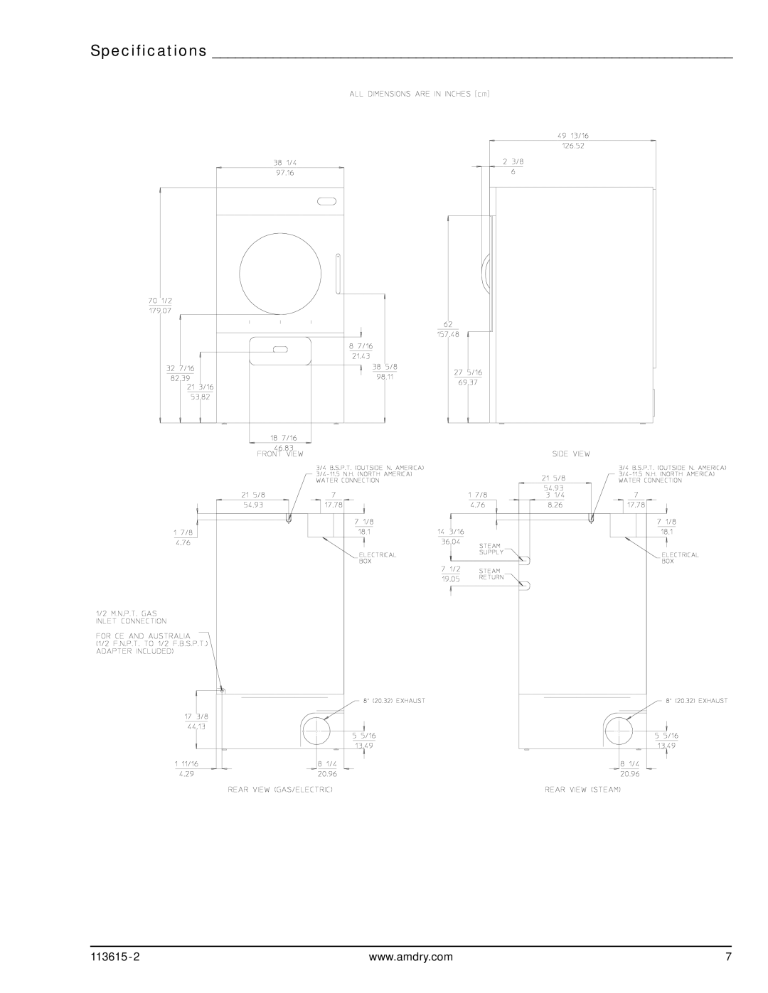 ADC HBG76 manual Specifications 