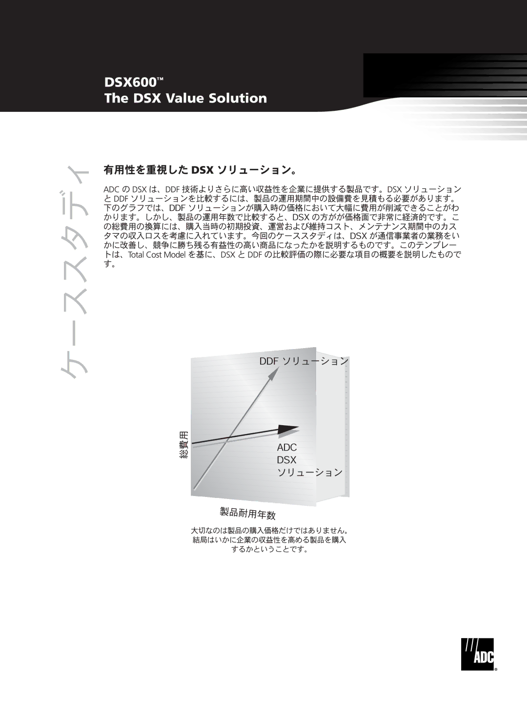 ADC LDX154 manual DSX600 DSX Value Solution 