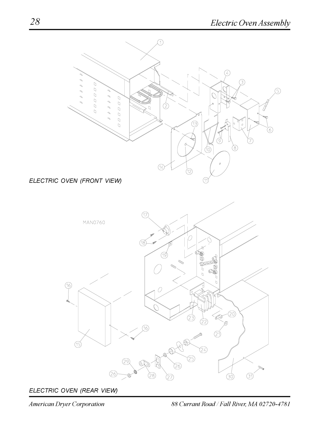 ADC ML-75 manual Electric Oven Assembly 