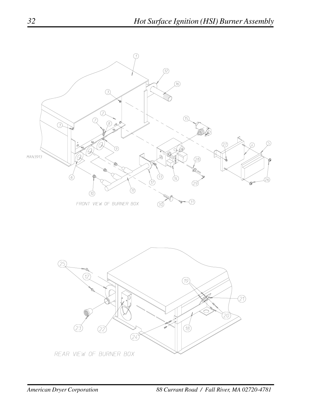 ADC ML-78 manual Hot Surface Ignition HSI Burner Assembly 