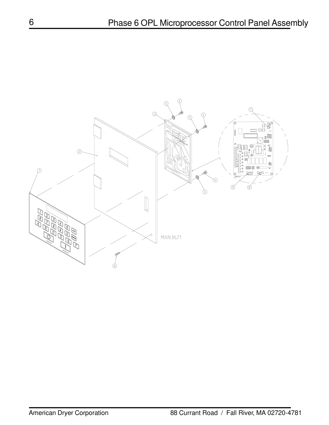 ADC ML-78 manual Phase 6 OPL Microprocessor Control Panel Assembly 