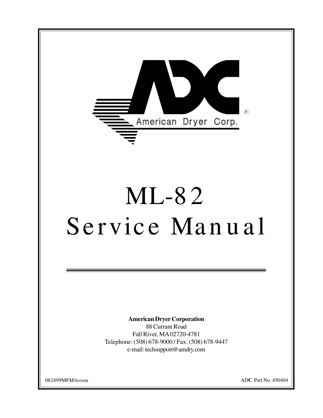 ADC ML-82 service manual 