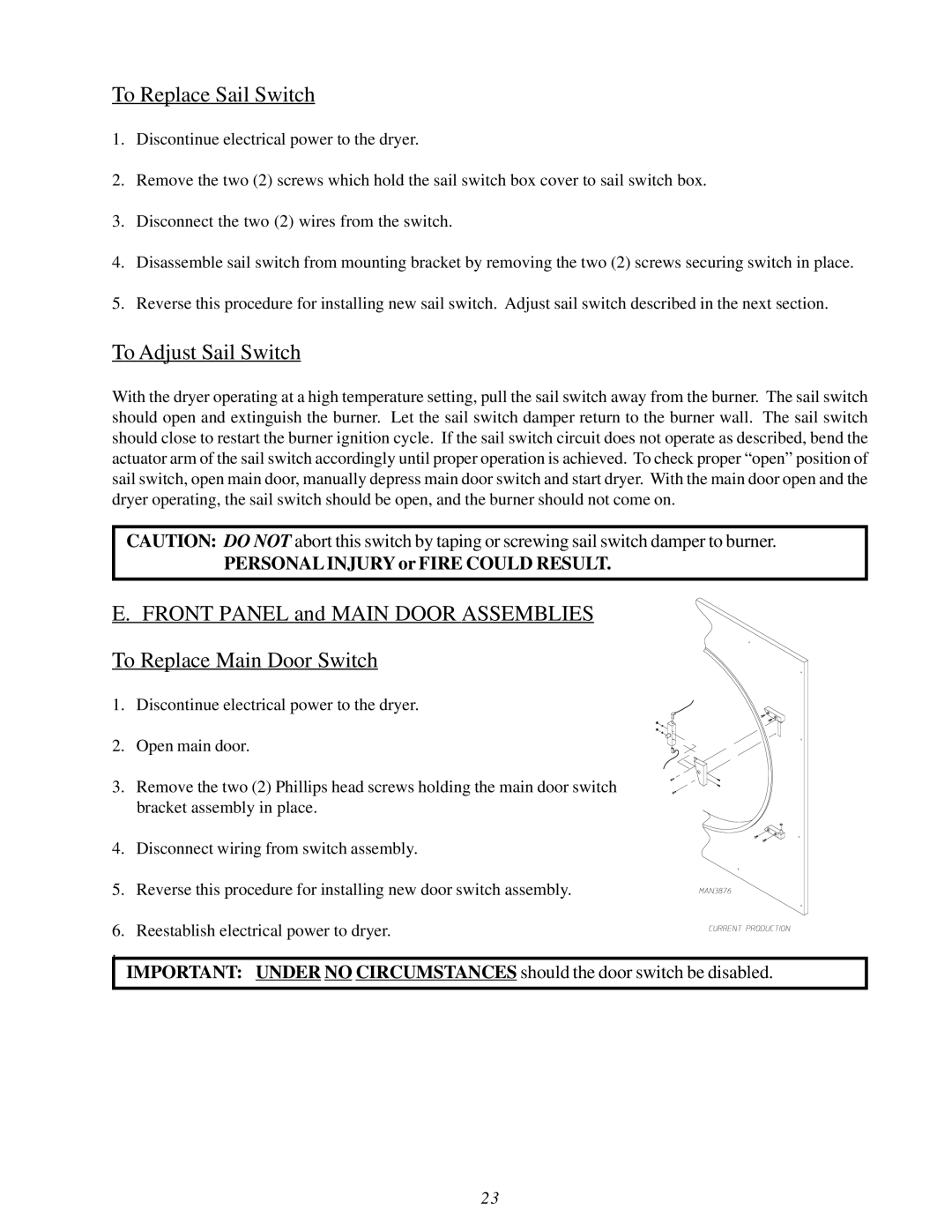 ADC ML-82 service manual To Replace Sail Switch, To Adjust Sail Switch 