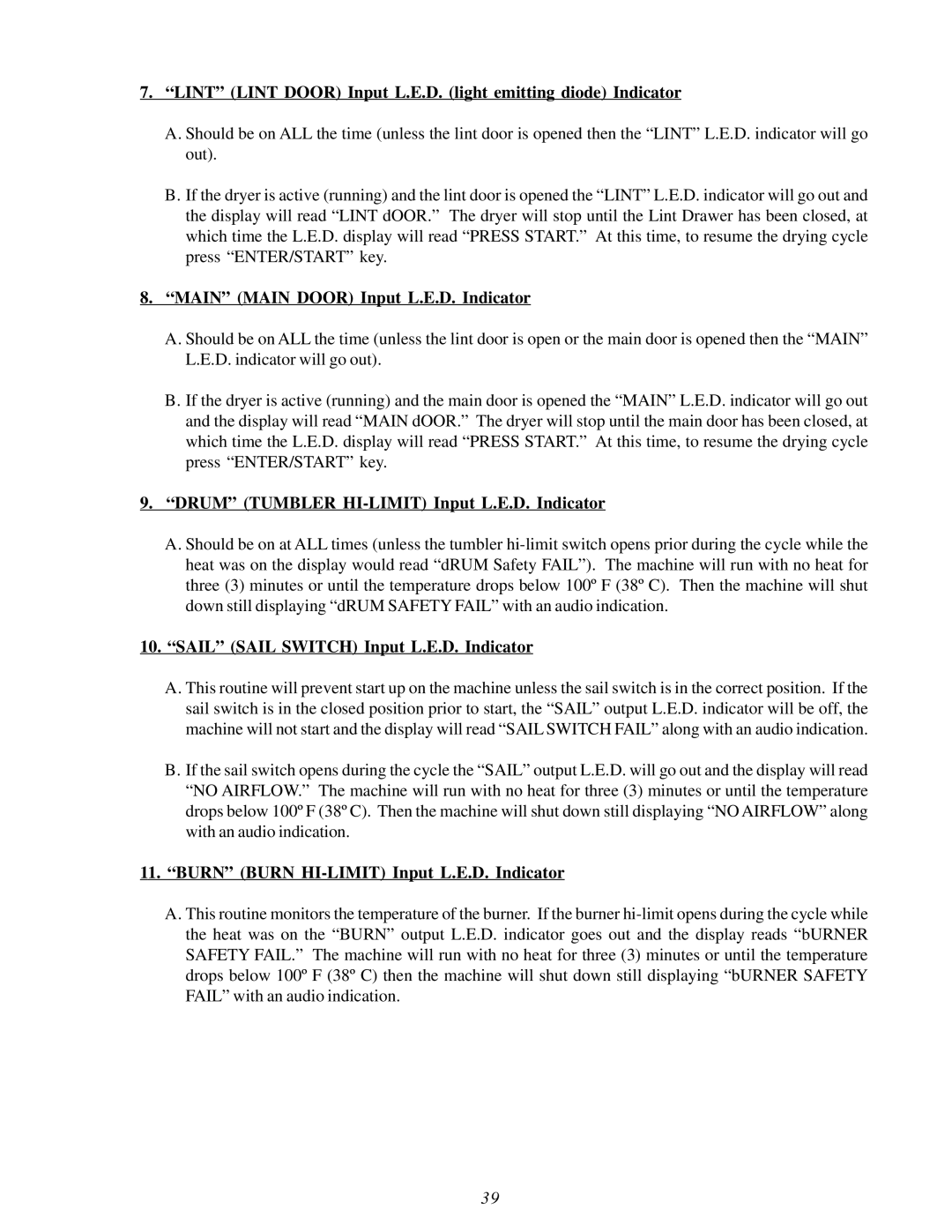 ADC ML-82 service manual Lint Lint Door Input L.E.D. light emitting diode Indicator, Main Main Door Input L.E.D. Indicator 