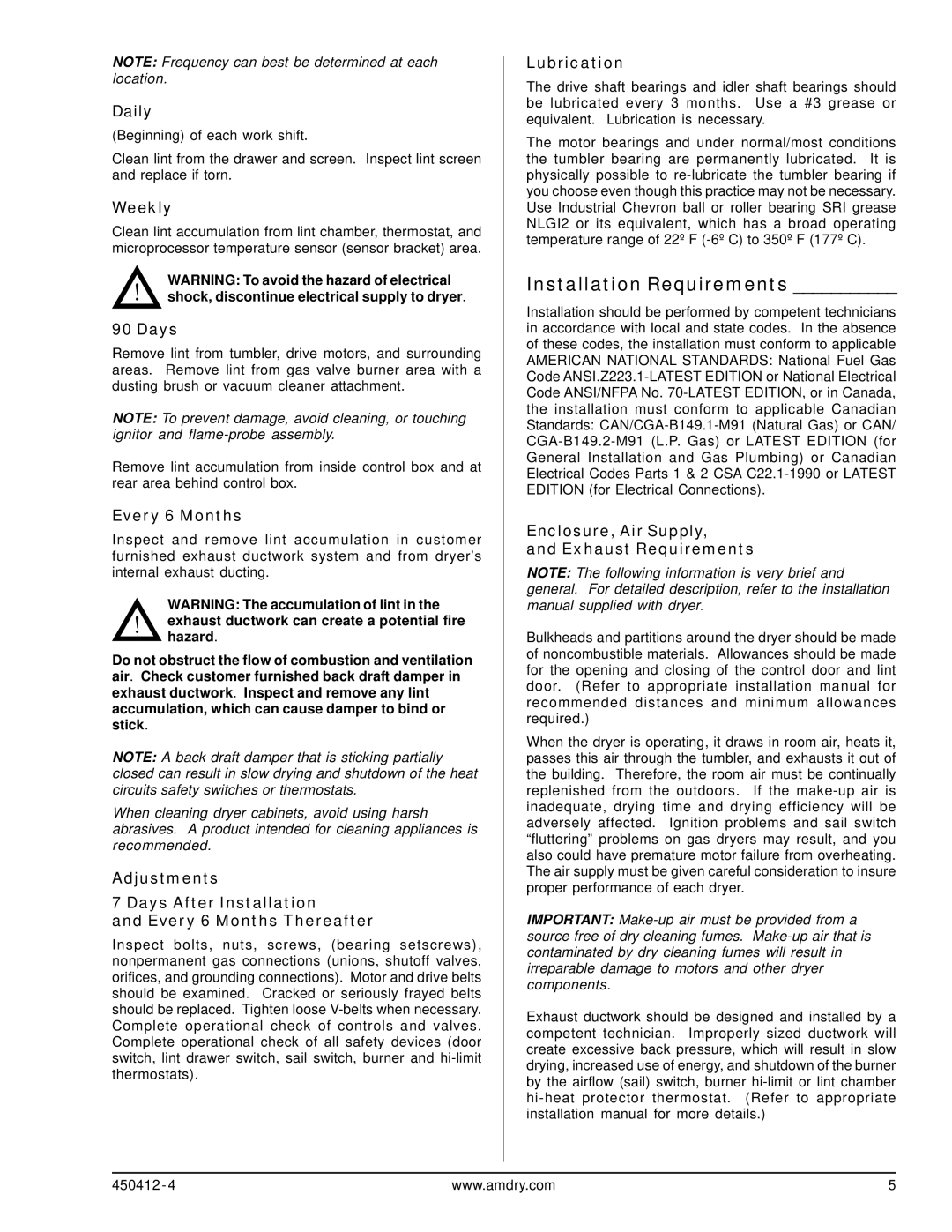 ADC ML-122, ML-96 service manual Installation Requirements 