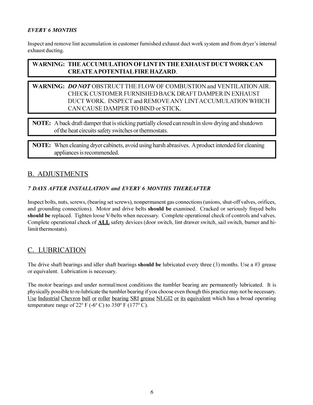 ADC ML-96 service manual Adjustments, Lubrication 