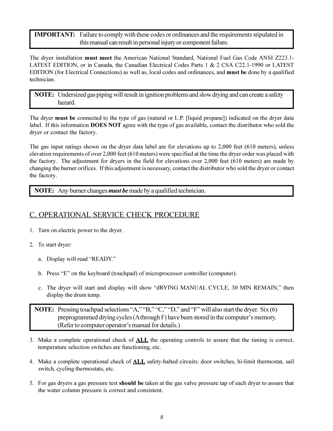 ADC ML-96 service manual Operational Service Check Procedure 