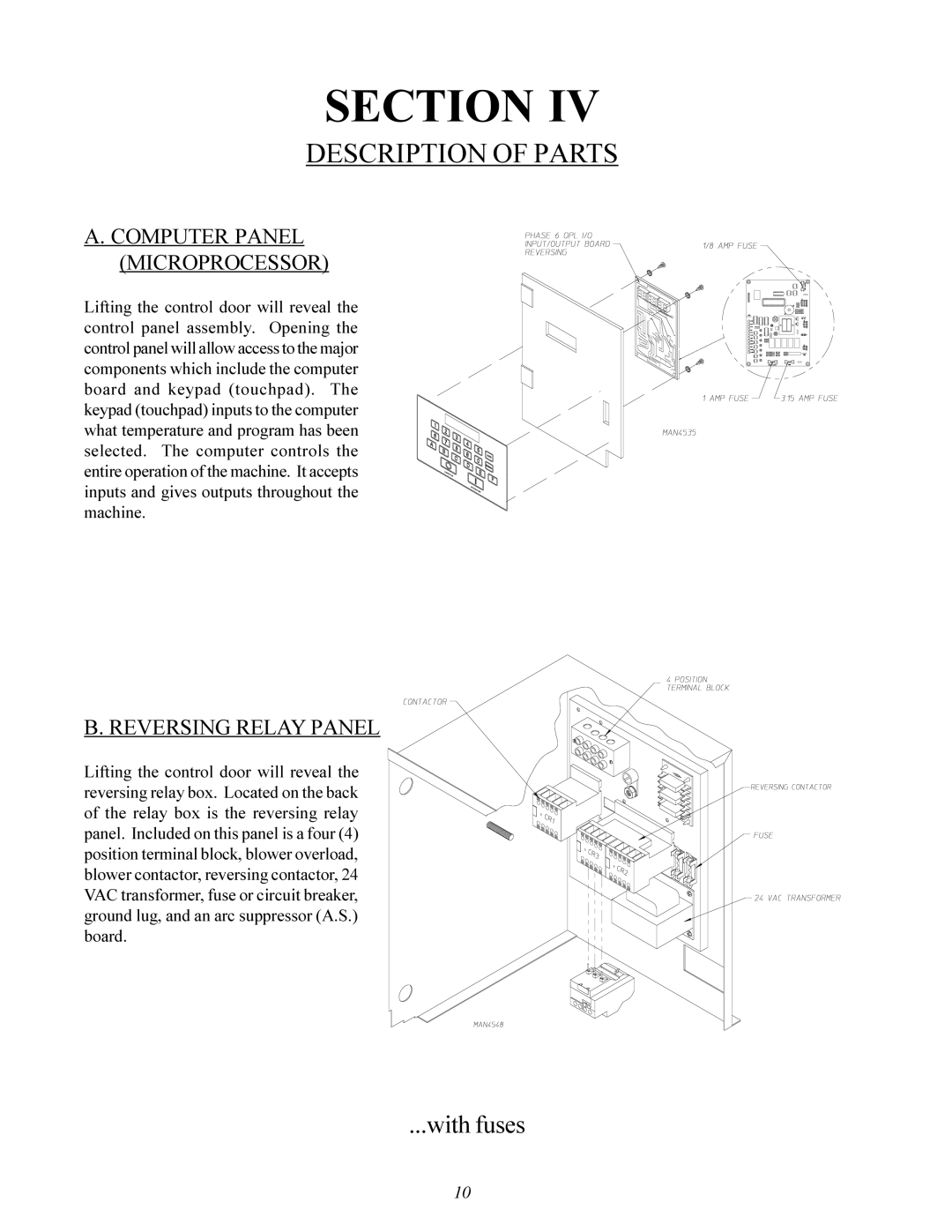 ADC ML-96 service manual Description of Parts, Reversing Relay Panel 