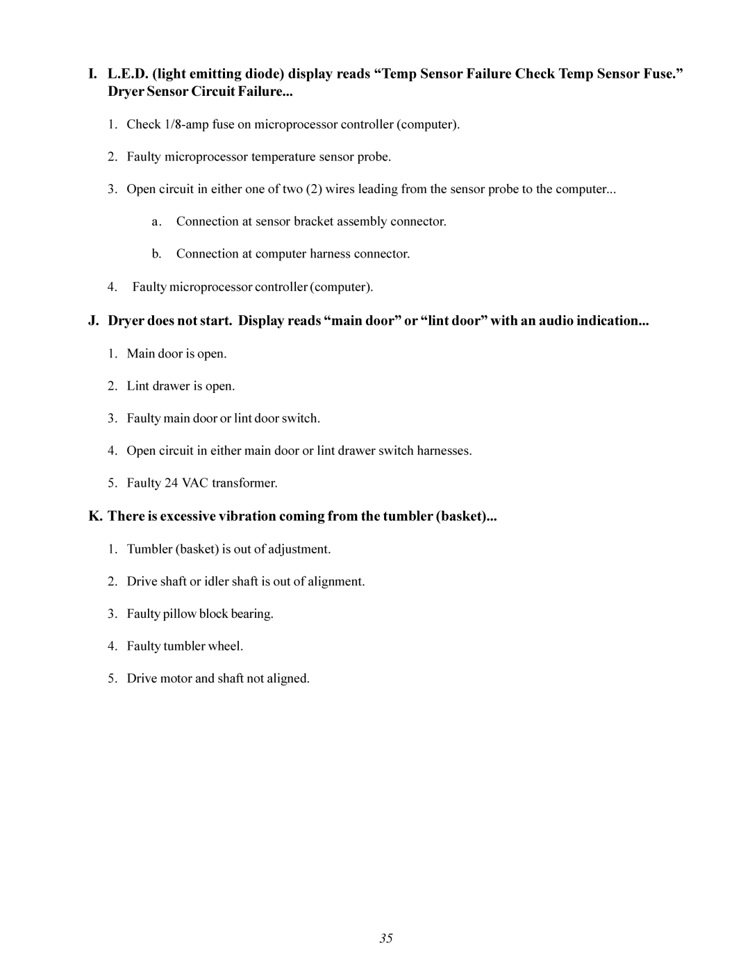 ADC ML-96 service manual There is excessive vibration coming from the tumbler basket 