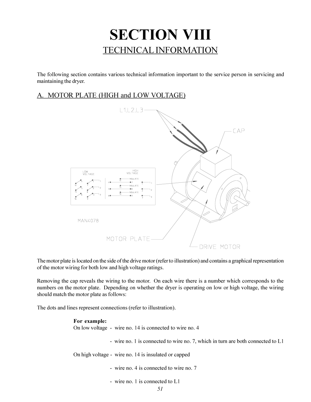 ADC ML-96 service manual Technical Information, Motor Plate High and LOW Voltage 