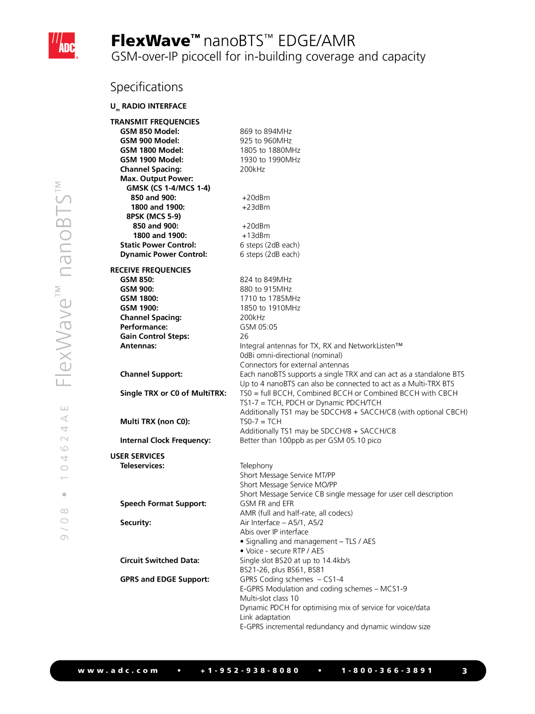 ADC nanoBTS manual User Services 