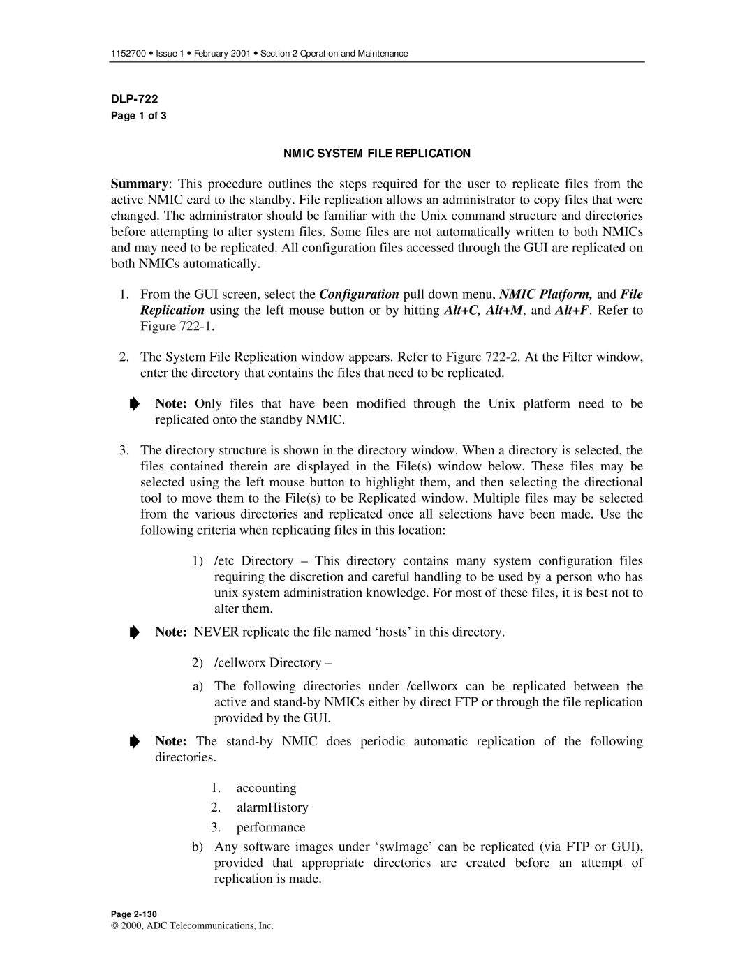 ADC Release 3.1 user manual Nmic System File Replication 