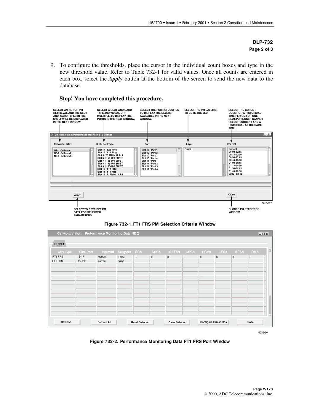 ADC Release 3.1 user manual FT1 FRS PM Selection Criteria Window 