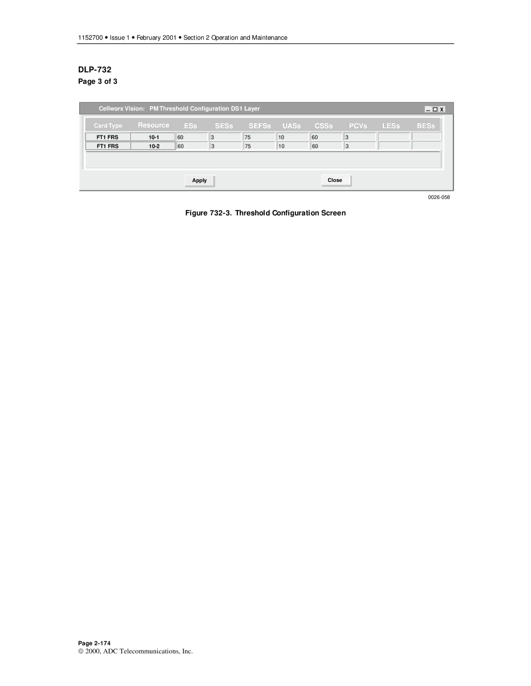 ADC Release 3.1 user manual Threshold Configuration Screen 