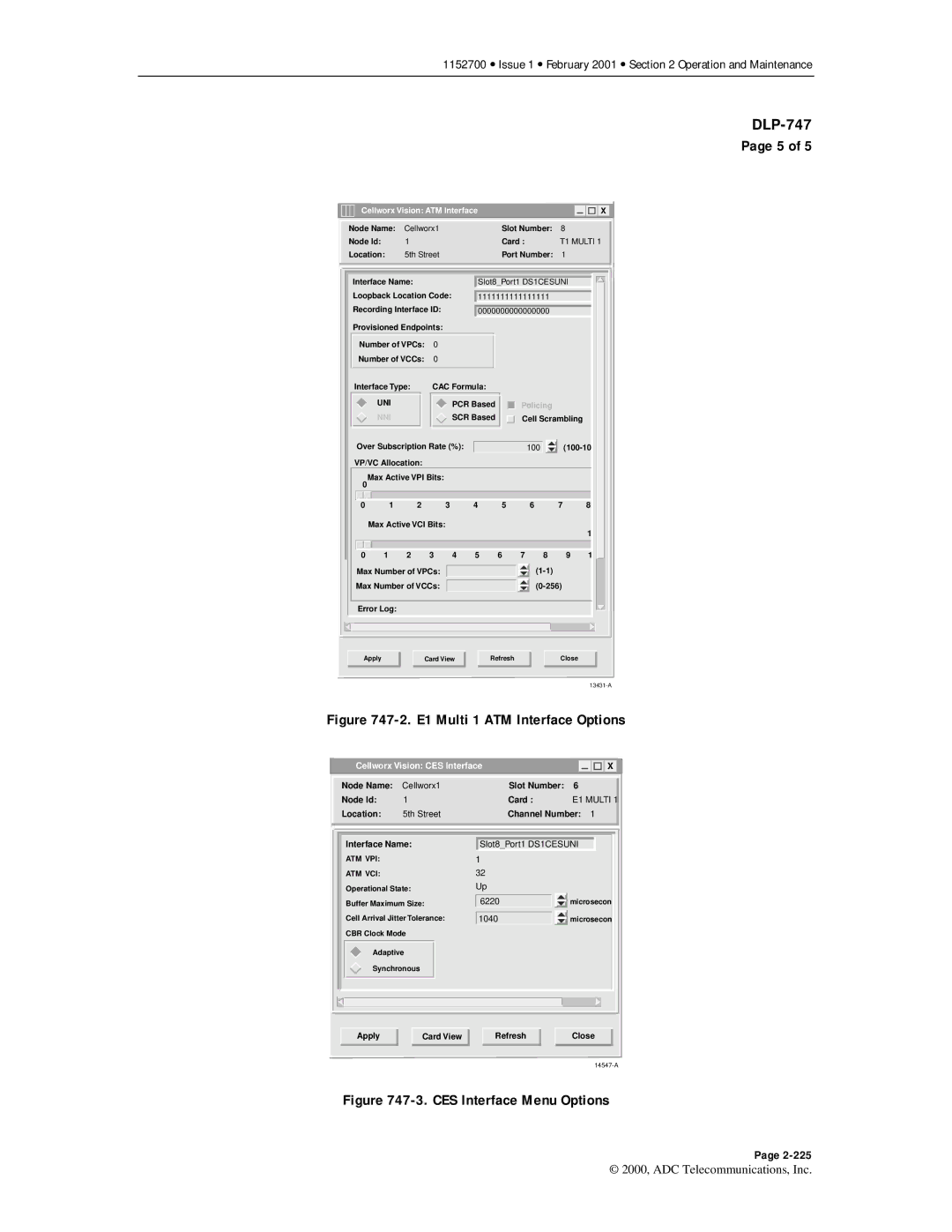 ADC Release 3.1 user manual E1 Multi 1 ATM Interface Options 