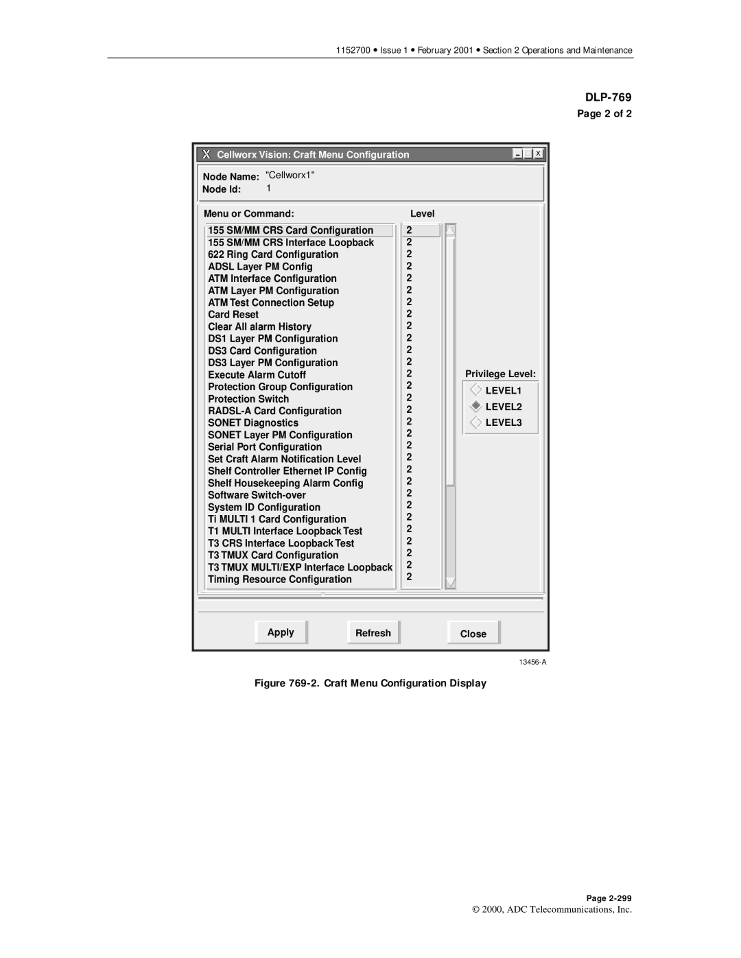 ADC Release 3.1 user manual Craft Menu Configuration Display 