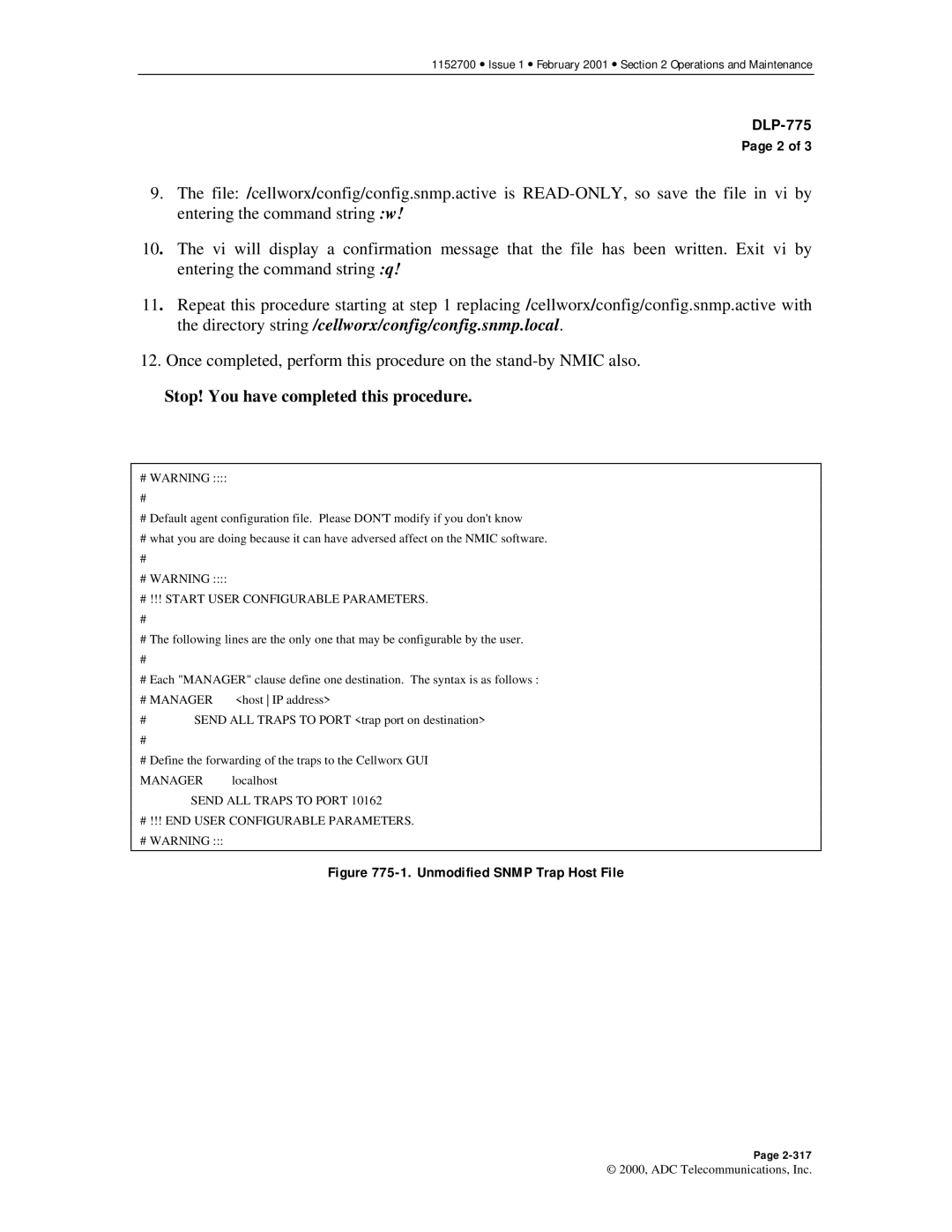 ADC Release 3.1 user manual Unmodified Snmp Trap Host File 